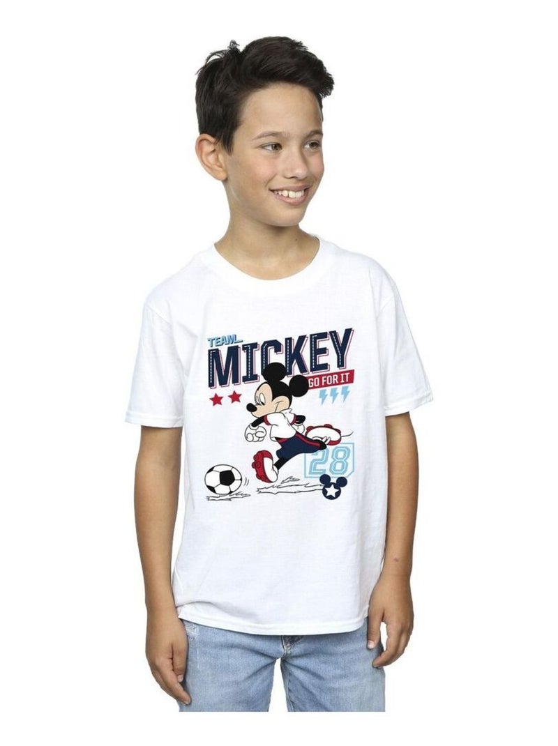 Disney - T-shirt TEAM FOOTBALL Blanc - Kiabi