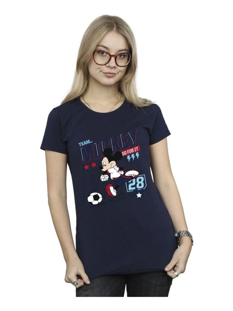Disney - T-shirt TEAM FOOTBALL Bleu marine - Kiabi