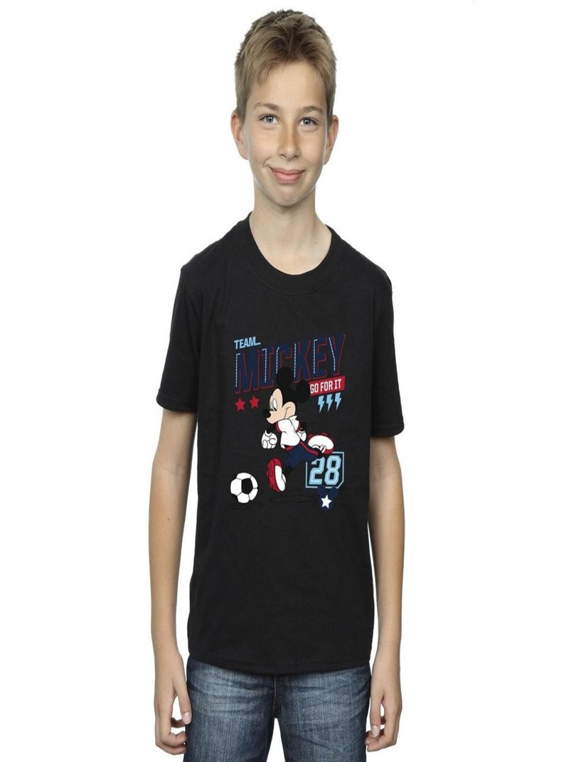 Disney - T-shirt TEAM FOOTBALL Noir - Kiabi