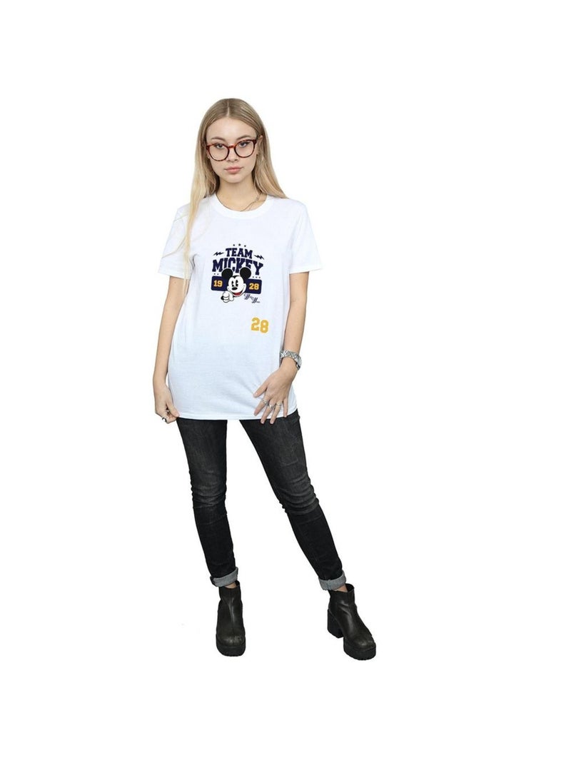 Disney - T-shirt TEAM MICKEY Blanc - Kiabi
