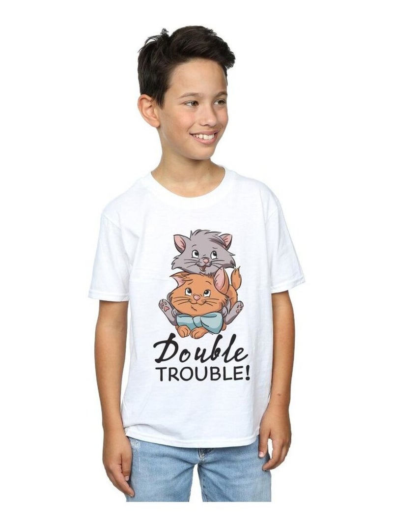 Disney - T-shirt THE ARISTOCATS DOUBLE TROUBLE Blanc - Kiabi
