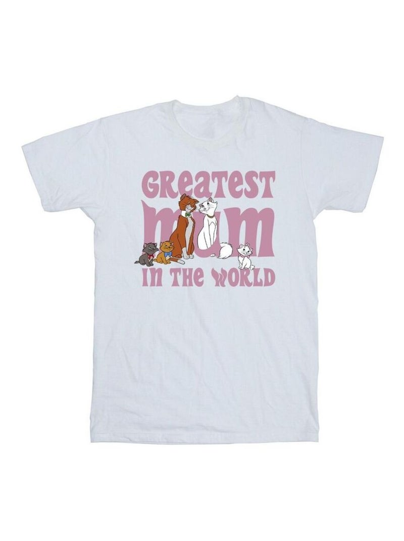Disney - T-shirt THE ARISTOCATS GREATEST MUM Blanc - Kiabi