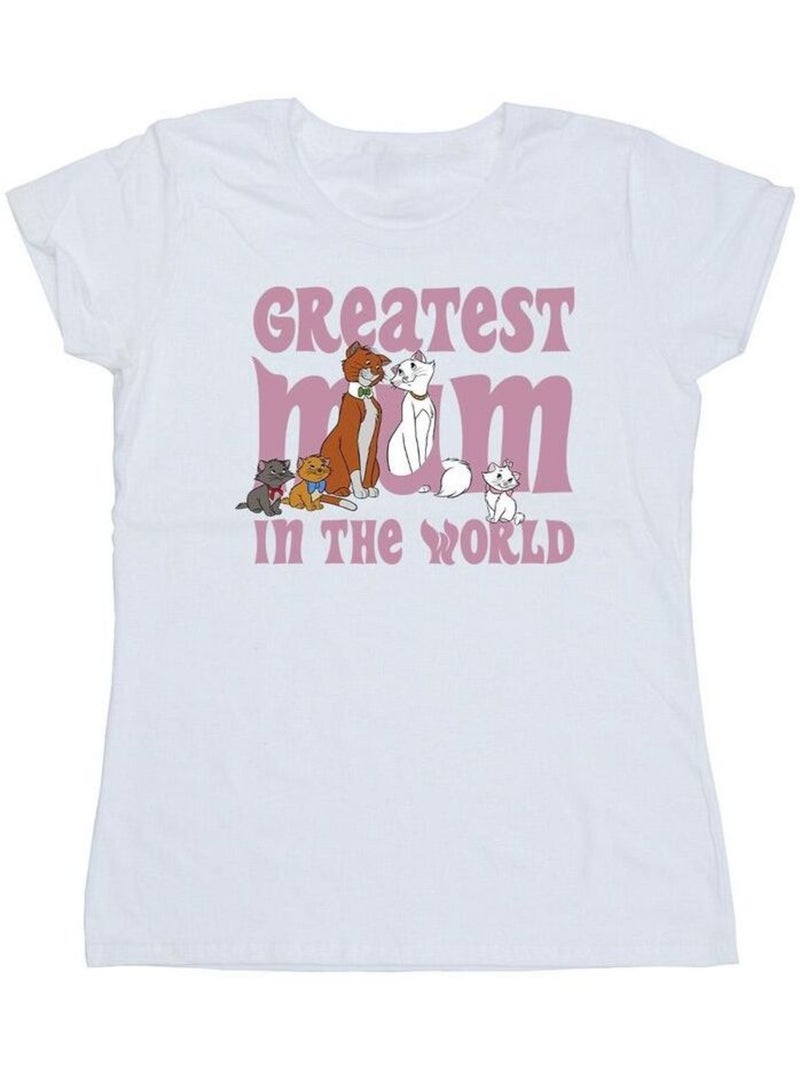 Disney - T-shirt THE ARISTOCATS GREATEST MUM Blanc - Kiabi