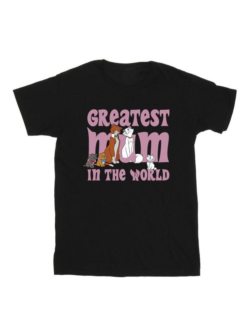 Disney - T-shirt THE ARISTOCATS GREATEST MUM Noir - Kiabi