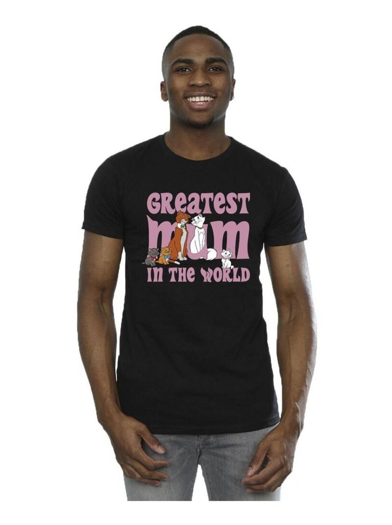Disney - T-shirt THE ARISTOCATS GREATEST MUM Noir - Kiabi