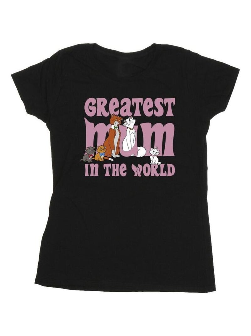 Disney - T-shirt THE ARISTOCATS GREATEST MUM Noir - Kiabi