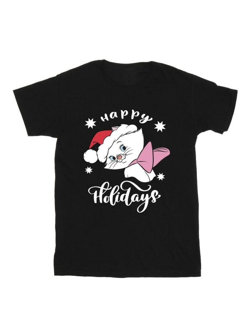 Disney - T-shirt THE ARISTOCATS HAPPY HOLIDAYS Noir - Kiabi