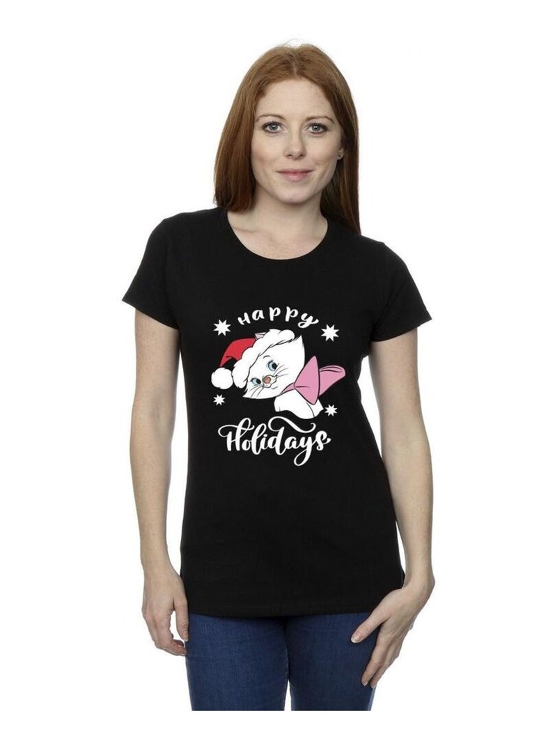 Disney - T-shirt THE ARISTOCATS HAPPY HOLIDAYS Noir - Kiabi
