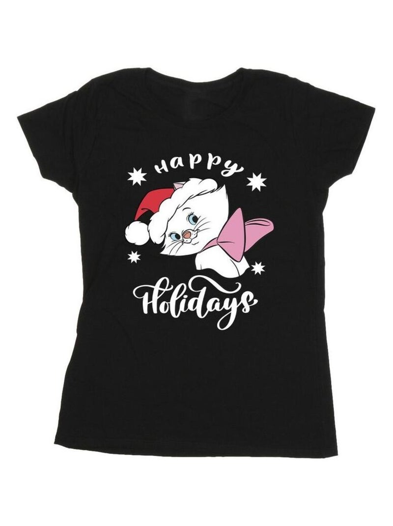 Disney - T-shirt THE ARISTOCATS HAPPY HOLIDAYS Noir - Kiabi
