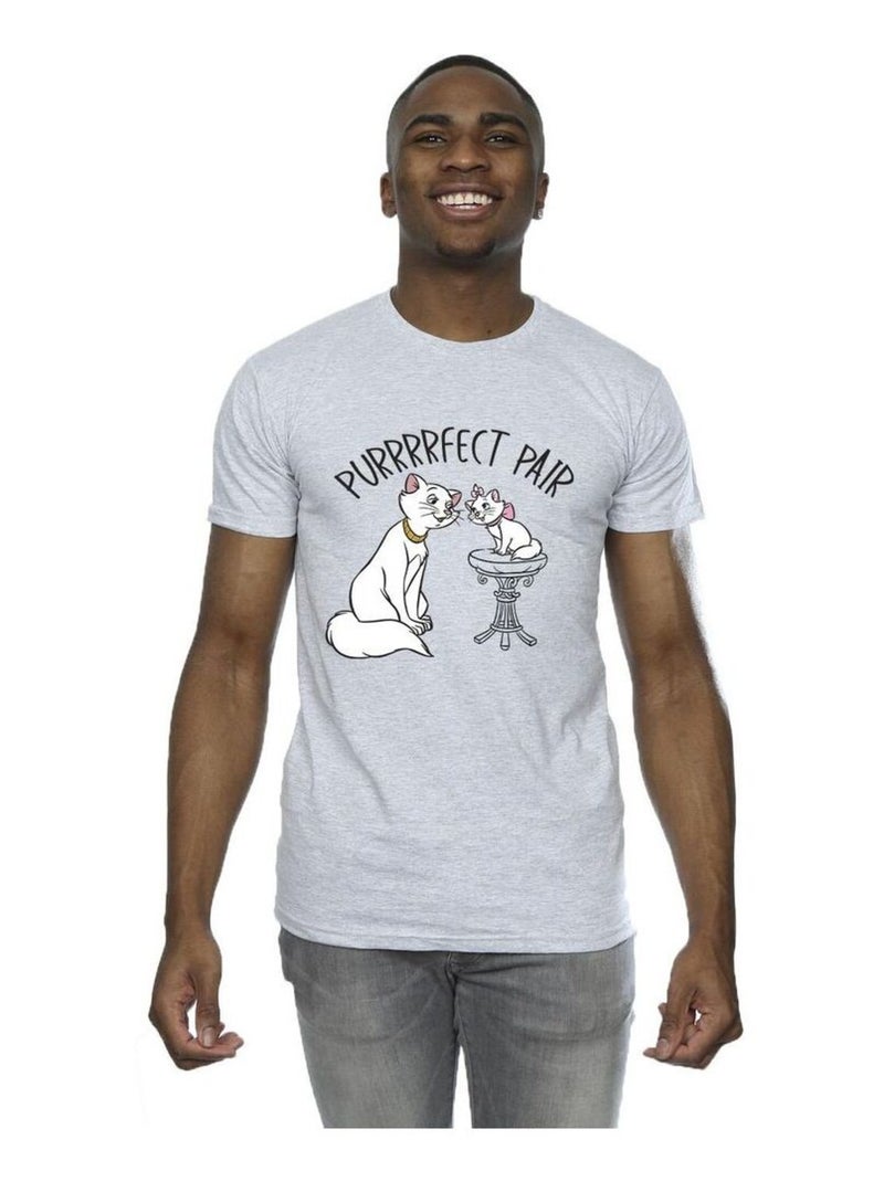 Disney - T-shirt THE ARISTOCATS PURRFECT PAIR Gris chiné - Kiabi