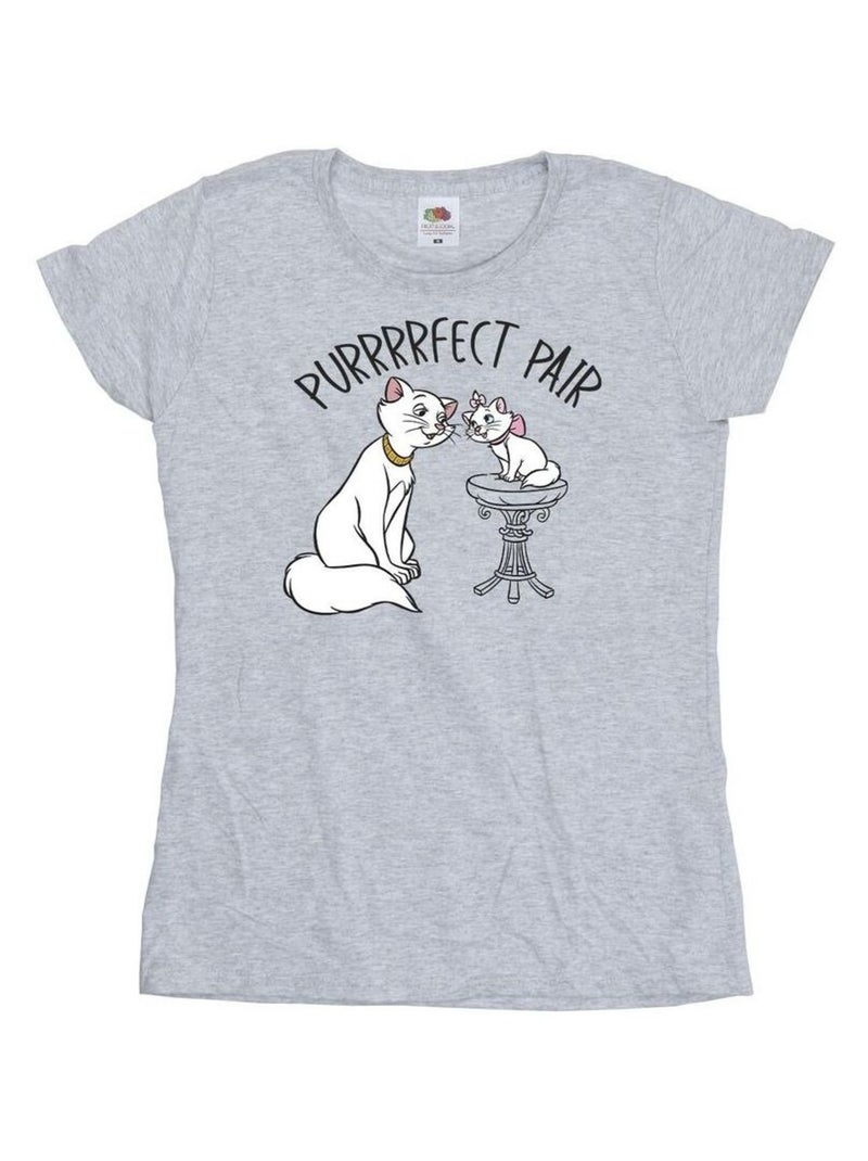 Disney - T-shirt THE ARISTOCATS PURRFECT PAIR Gris chiné - Kiabi