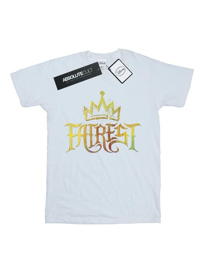 Disney - T-shirt THE DESCENDANTS FAIREST GOLD Blanc - Kiabi