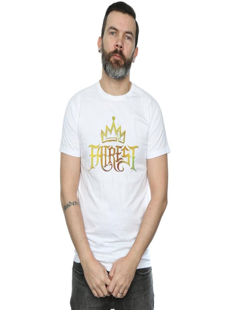 Disney - T-shirt THE DESCENDANTS FAIREST GOLD Blanc - Kiabi