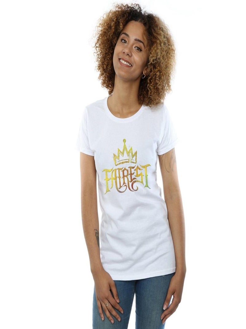 Disney - T-shirt THE DESCENDANTS FAIREST GOLD Blanc - Kiabi