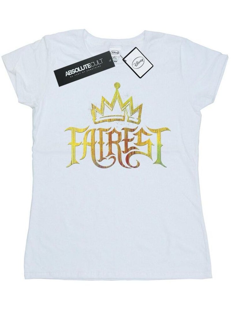 Disney - T-shirt THE DESCENDANTS FAIREST GOLD Blanc - Kiabi