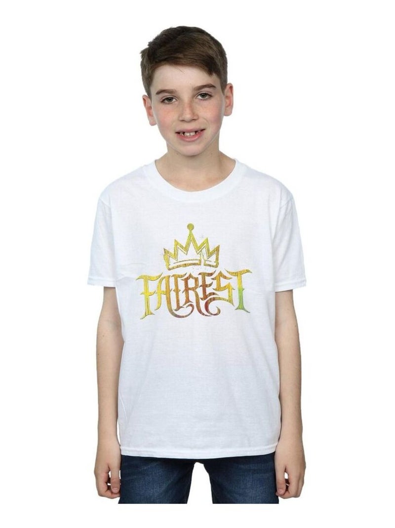 Disney - T-shirt THE DESCENDANTS FAIREST GOLD Blanc - Kiabi