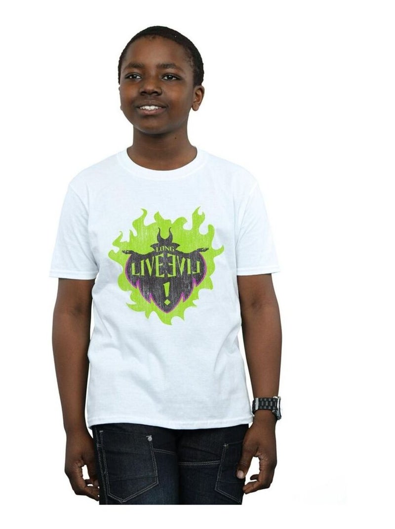 Disney - T-shirt THE DESCENDANTS LONG LIVE Blanc - Kiabi
