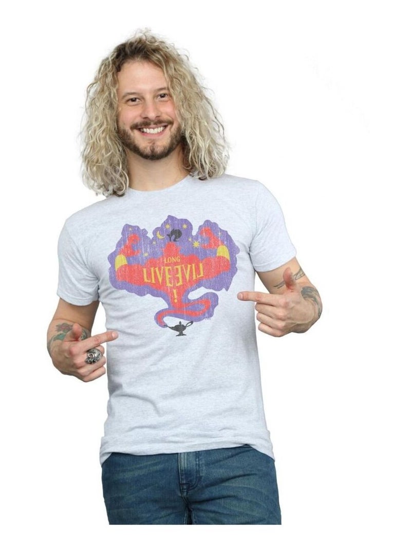 Disney - T-shirt THE DESCENDANTS LONG LIVE Gris chiné - Kiabi