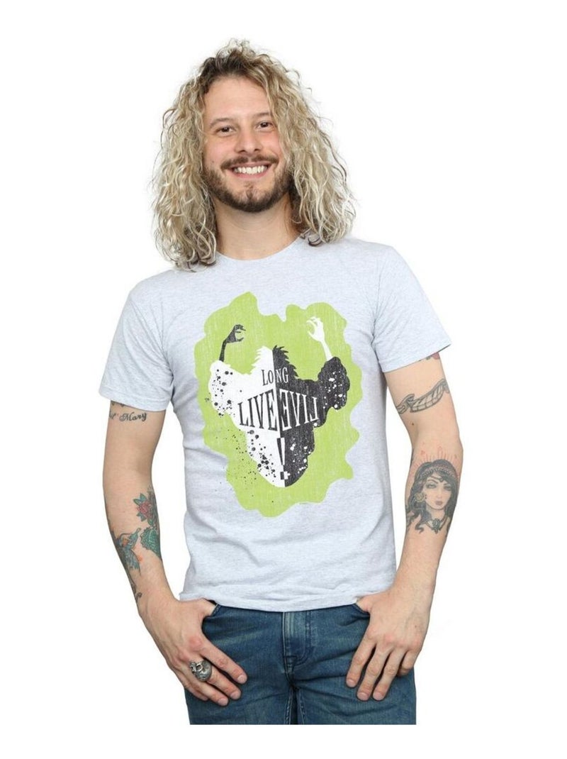 Disney - T-shirt THE DESCENDANTS LONG LIVE Gris chiné - Kiabi