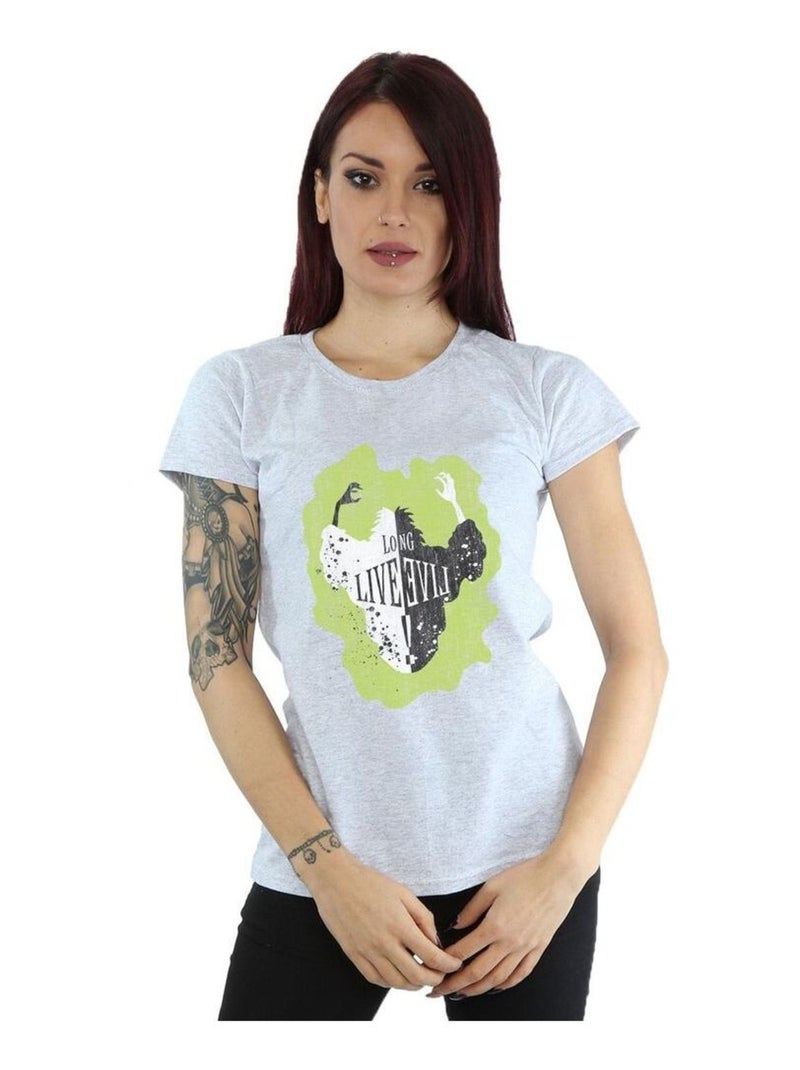 Disney - T-shirt THE DESCENDANTS LONG LIVE Gris chiné - Kiabi