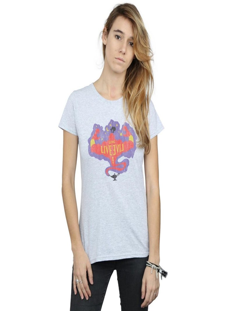 Disney - T-shirt THE DESCENDANTS LONG LIVE Gris chiné - Kiabi