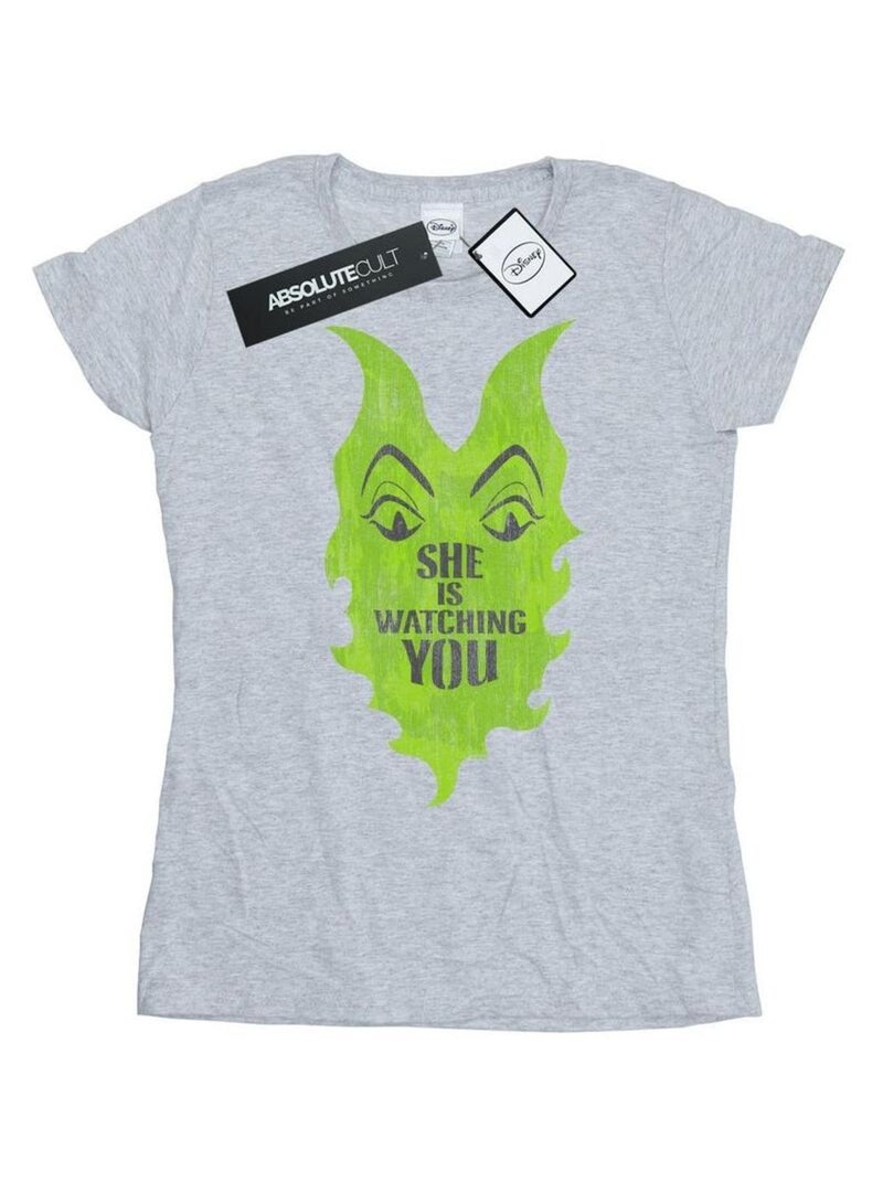 Disney - T-shirt THE DESCENDANTS SHE IS WATCHING Gris chiné - Kiabi