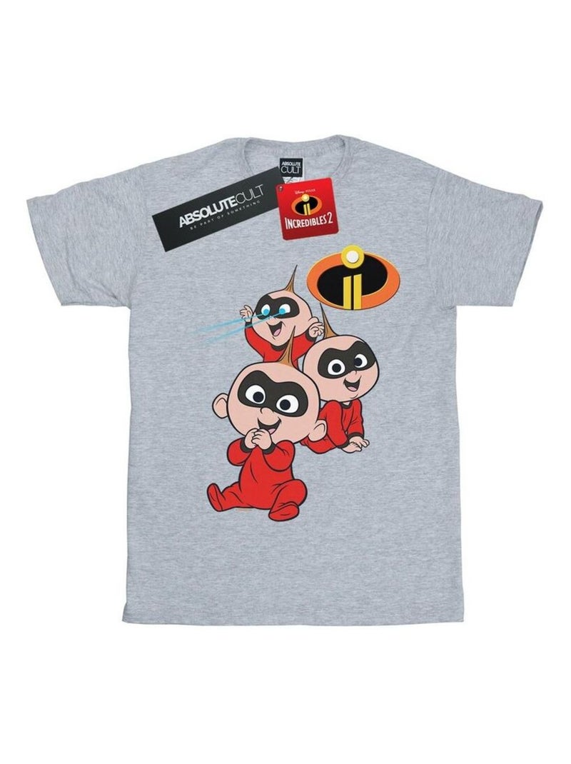 Disney - T-shirt THE INCREDIBLES Gris chiné - Kiabi