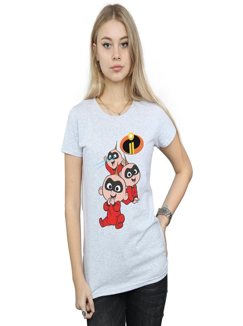 Disney - T-shirt THE INCREDIBLES Gris chiné - Kiabi
