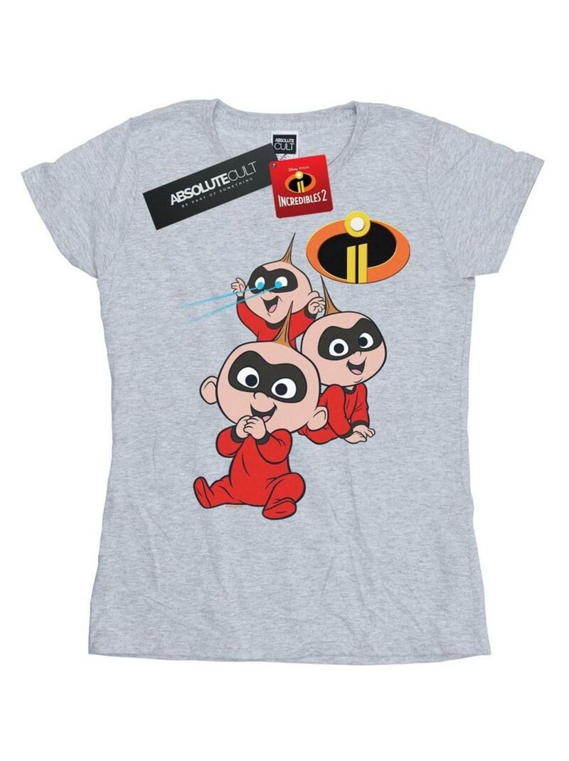 Disney - T-shirt THE INCREDIBLES Gris chiné - Kiabi