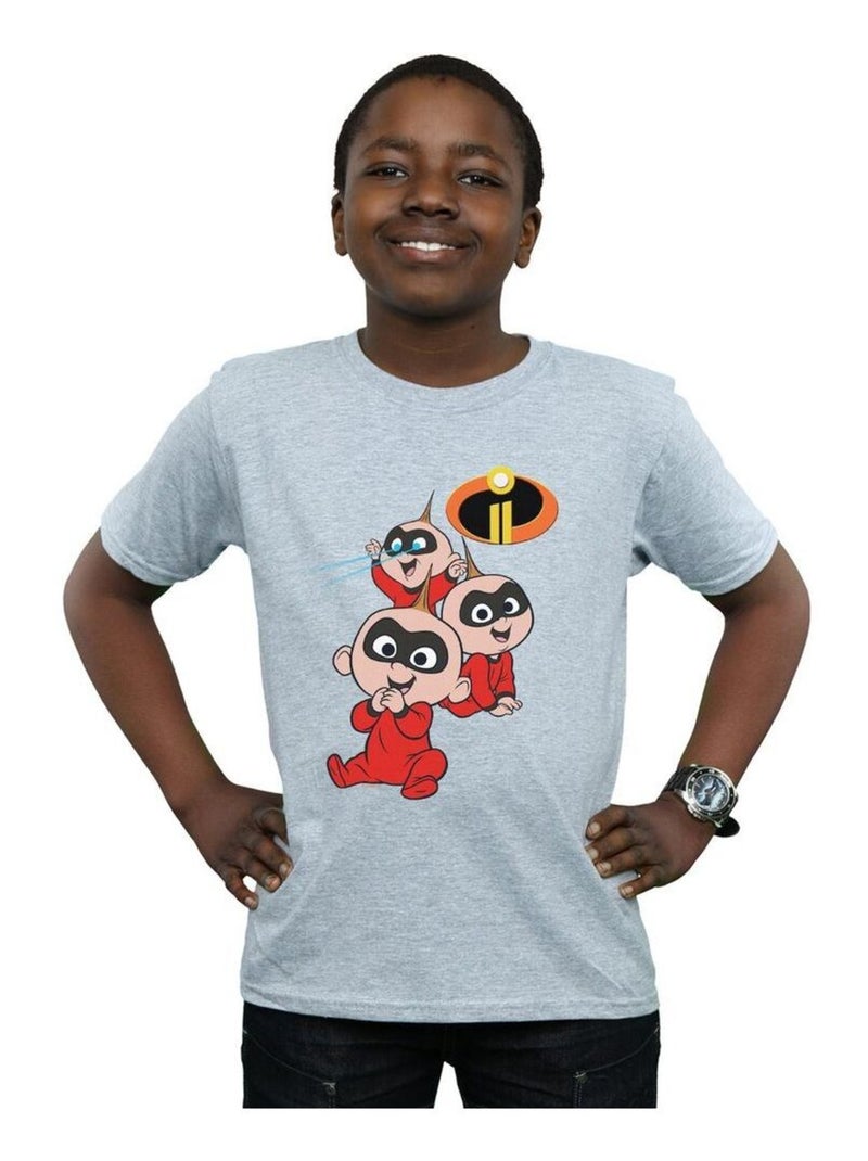 Disney - T-shirt THE INCREDIBLES Gris chiné - Kiabi