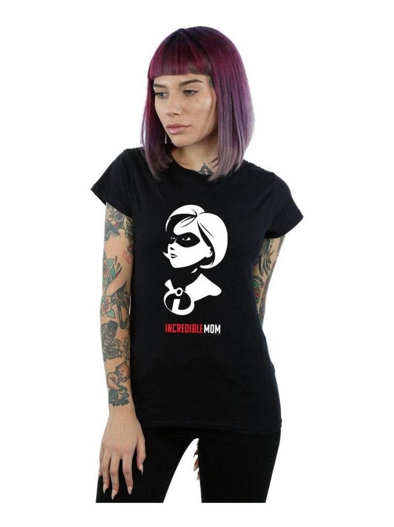 Disney - T-shirt THE INCREDIBLES INCREDIBLE MOM Noir - Kiabi