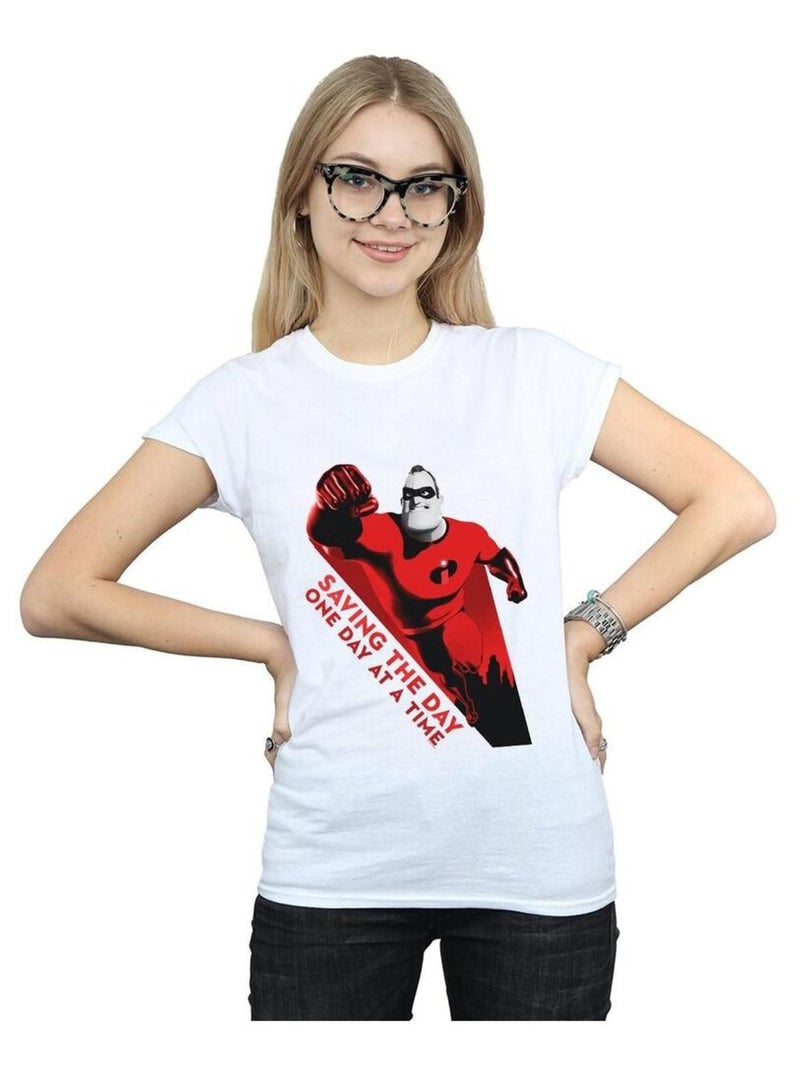Disney - T-shirt THE INCREDIBLES SAVING THE DAY Blanc - Kiabi
