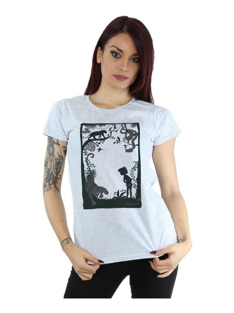 Disney - T-shirt THE JUNGLE BOOK Gris chiné - Kiabi