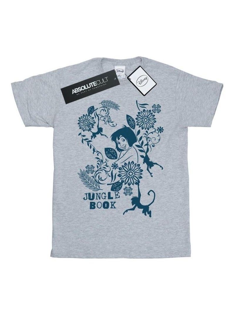 Disney - T-shirt THE JUNGLE BOOK TALE Gris chiné - Kiabi