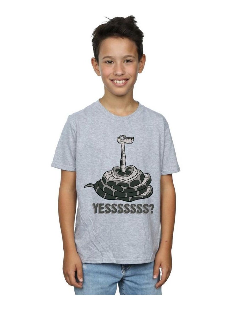 Disney - T-shirt THE JUNGLE BOOK YESSSSS Gris chiné - Kiabi