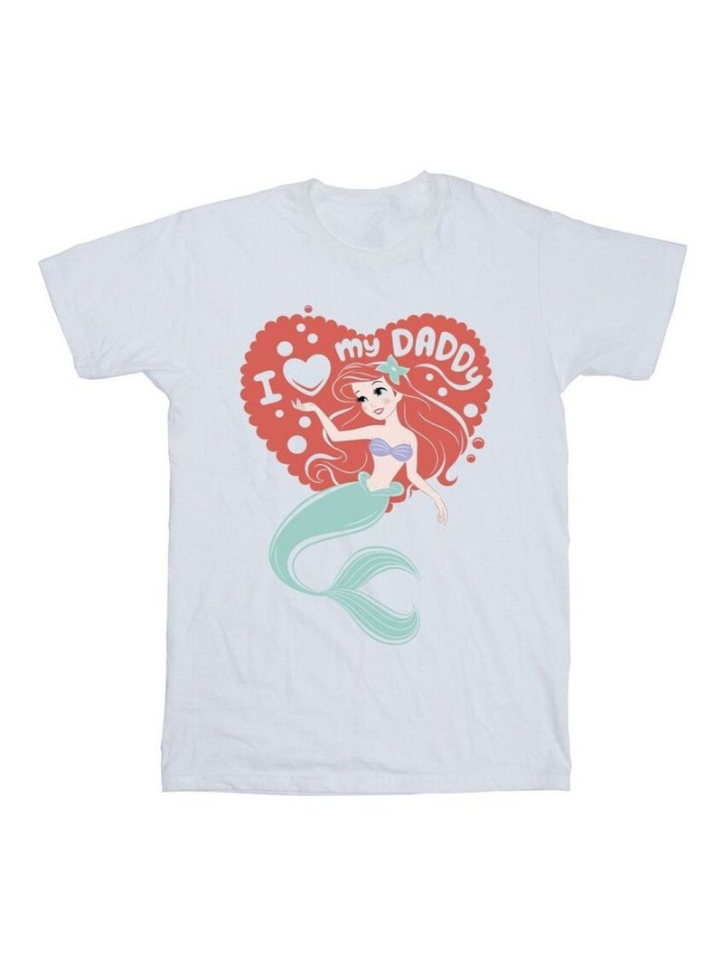 Disney - T-shirt THE La Petite Sirène DADDY Blanc - Kiabi