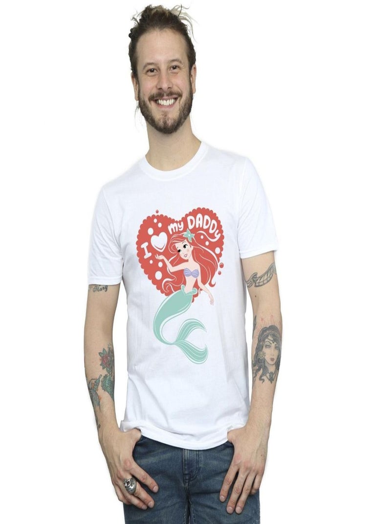 Disney - T-shirt THE La Petite Sirène DADDY Blanc - Kiabi