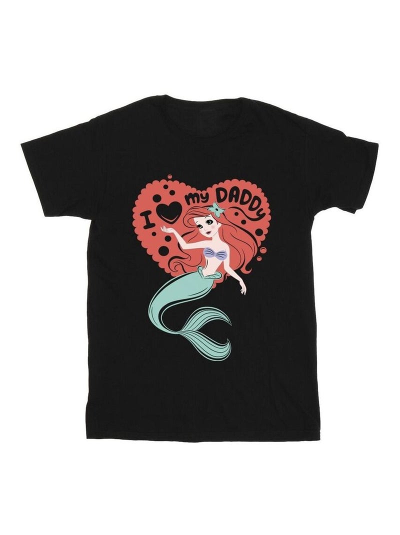 Disney - T-shirt THE La Petite Sirène DADDY Noir - Kiabi