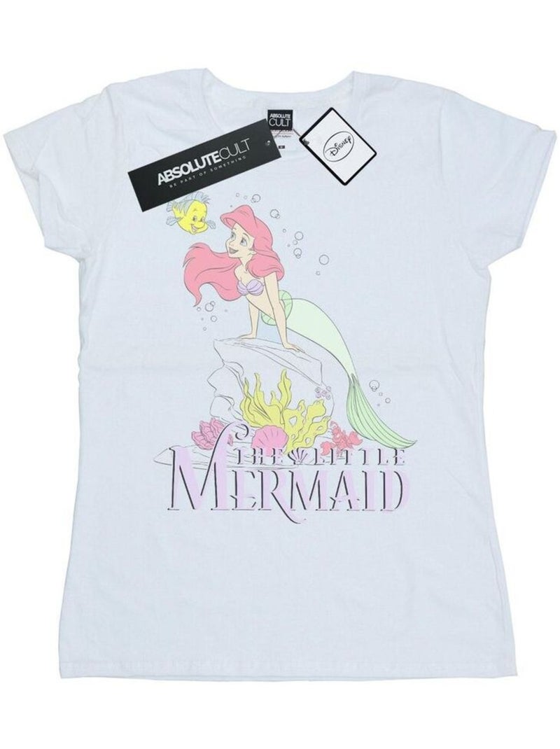Disney - T-shirt THE La Petite Sirène FADED NOSTALGIA Blanc - Kiabi