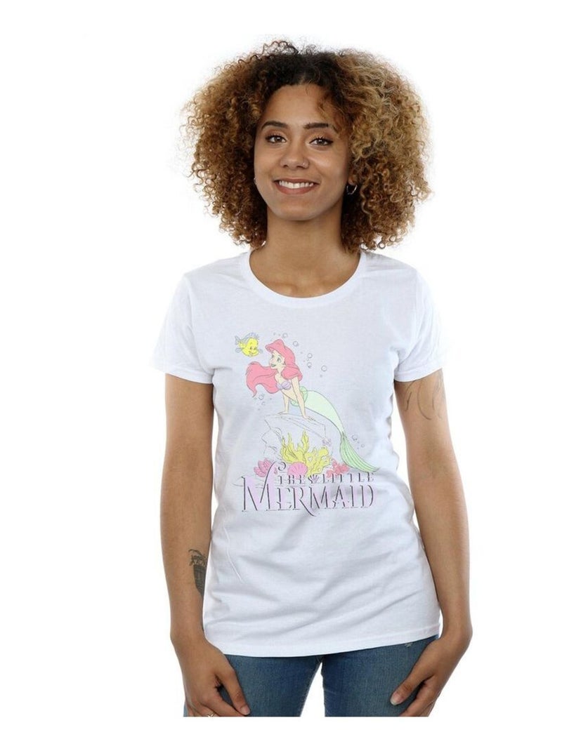 Disney - T-shirt THE LÇaTLE MERMAID FADED NOSTALGIA Blanc - Kiabi