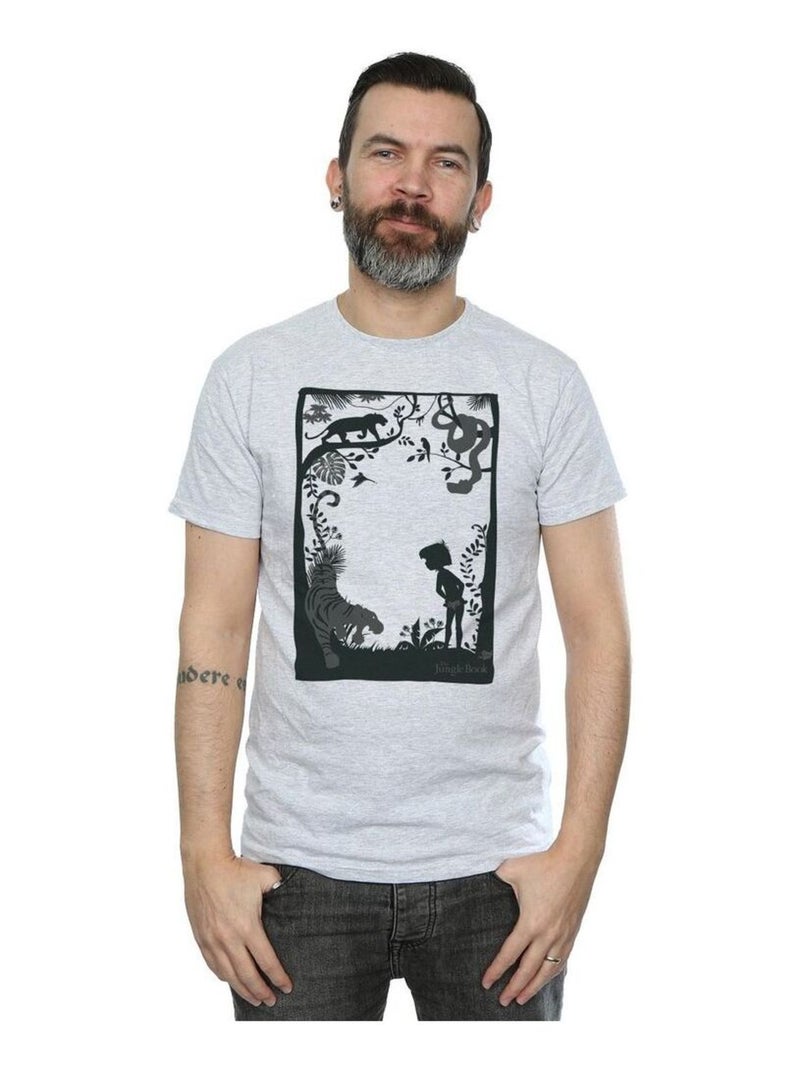 Disney - T-shirt THE Le Livre de la Jungle Gris chiné - Kiabi
