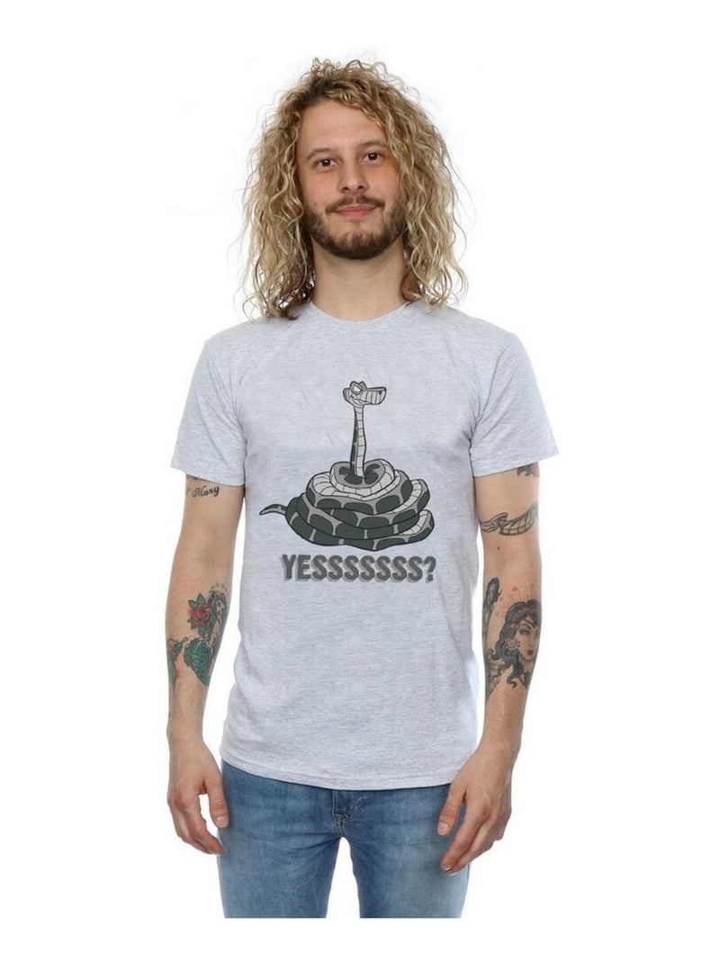 Disney - T-shirt THE Le Livre de la Jungle YESSSSS Gris chiné - Kiabi