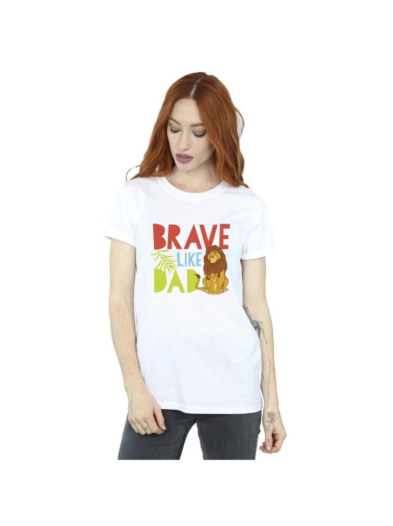 Disney - T-shirt THE LION KING BRAVE LIKE DAD Blanc - Kiabi