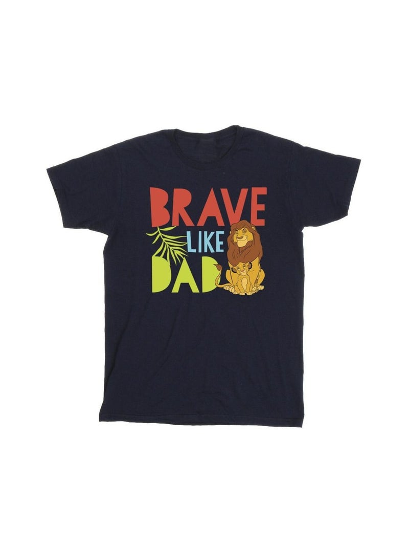 Disney - T-shirt THE LION KING BRAVE LIKE DAD Bleu marine - Kiabi