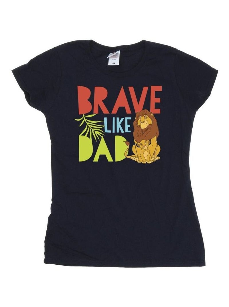 Disney - T-shirt THE LION KING BRAVE LIKE DAD Bleu marine - Kiabi