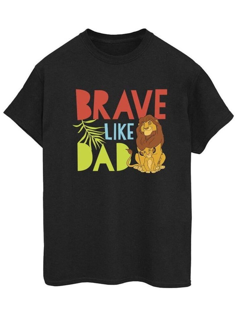 Disney - T-shirt THE LION KING BRAVE LIKE DAD Noir - Kiabi