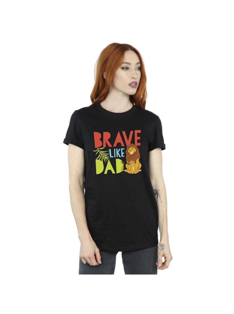 Disney - T-shirt THE LION KING BRAVE LIKE DAD Noir - Kiabi