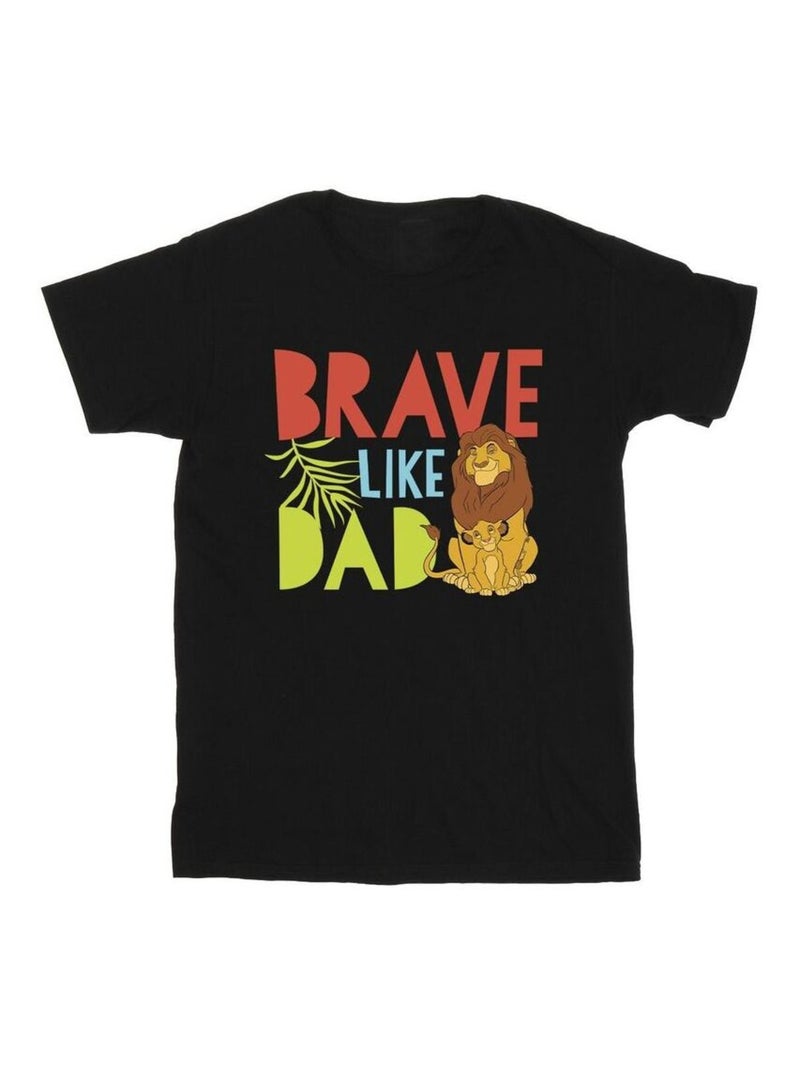 Disney - T-shirt THE LION KING BRAVE LIKE DAD Noir - Kiabi