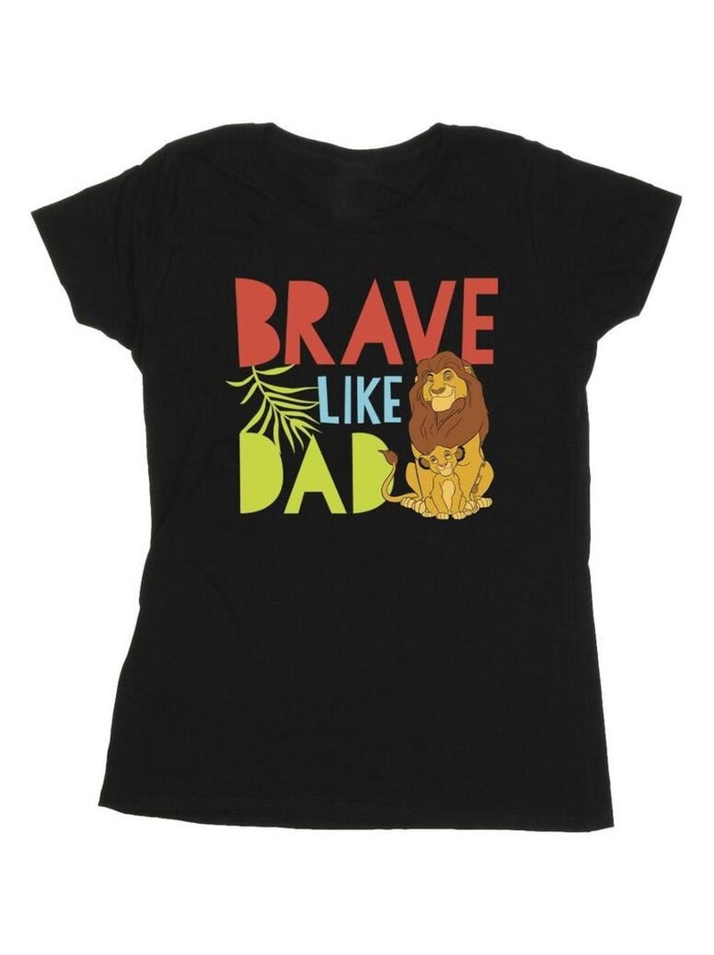 Disney - T-shirt THE LION KING BRAVE LIKE DAD Noir - Kiabi
