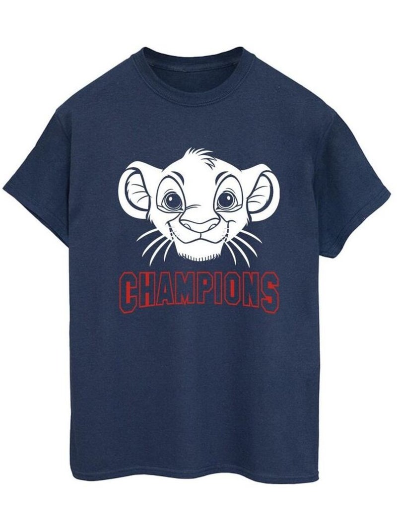 Disney - T-shirt THE LION KING CHAMPION Bleu marine - Kiabi